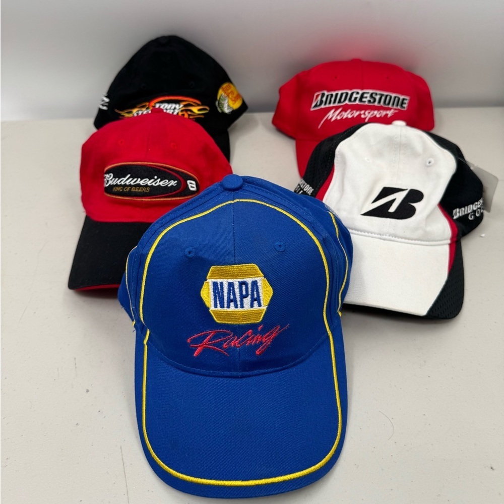 Racing Nascar Hats Lot Of 5 Bridgestone, Napa, Budweiser Motorsports One Size
